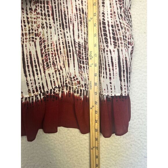 Anthropologie Olivia Layered Tie Dye Tank Red/White Double Strap Viscose Size Sm - Picture 6 of 8